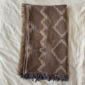 WILFRED diamond mosaic wool scarf